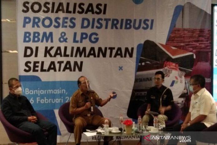 Pertamina Wilayah Kalimantan Selatan dan Tengah dalam kegiatan pembinaan pangkalan Elpiji. (antara)