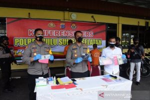 Polres Hulu Sungai Selatan ekspose hasil Operasi Jaran Intan 2021. (antara)