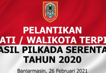Live Streaming Pelantikan Lima Kepala Daerah di Kalsel Pagi Ini Pukul 09.00 Wita