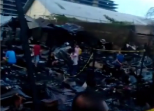 Puing kebakaran di Gang 4 dan Gang Turis Pelambuan. (IG @wargabanua)