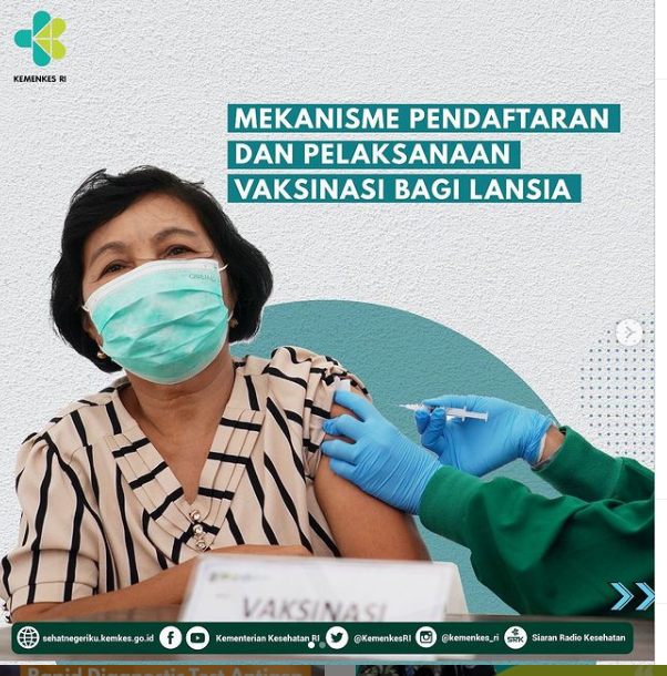Berikut Mekanisme Pendaftaran Vaksinasi Covid-19 Bagi Lansia