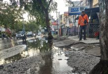 Pipa Tranfer Distribusi PDAM di Jalan A Yani Km 1 Bocor, Pelanggan di Banjarmasin Utara Terdampak Air Leding Mati 12 Jam