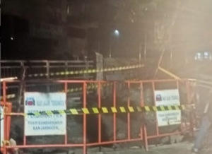 Lokasi bocornya pipa PDAM di Jalan A Yani Km 1 telah selesai dikerjakan. (Humas PDAM Bandarmasih Banjarmasin)