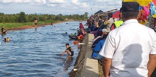 Lokasi pemandian saat didatangi Muspika Liang Anggang dan Polsek Banjarbaru Barat. (Polresta Banjarbaru)