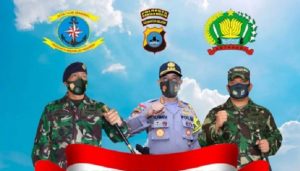 TNI Polri di Banjarmasin serukan jaga persatuan jelang putusan MK. (Humas Polresta Banjarmasin)