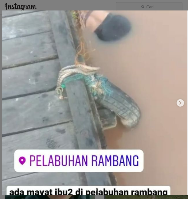Temuan Mayat Perempuan Tanpa Identitas Mengapung di Sungai Kahayan Pelabuhan Rambang Kalteng