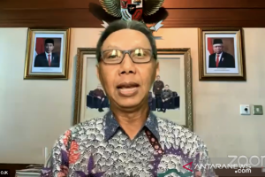 Tangkapan layar Dewan Komisioner Bidang Perlindungan Konsumen OJK Tirta Segara saat webinar daring di Jakarta, Selasa (13/04/2021) (Antaranews/ Kuntum Riswan)