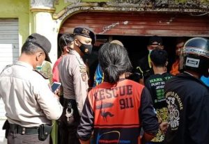 Lokasi penemuan mayat terbakar di Kertak Baru Ilir. (IG @info_kejadian_banjarmasin)