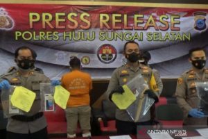 Pers Relese pengungkapan kasus pencurian dengan kekerasaan "begal" di Negara oleh Polres HSS (Antarakalsel/Fathur/Ist)