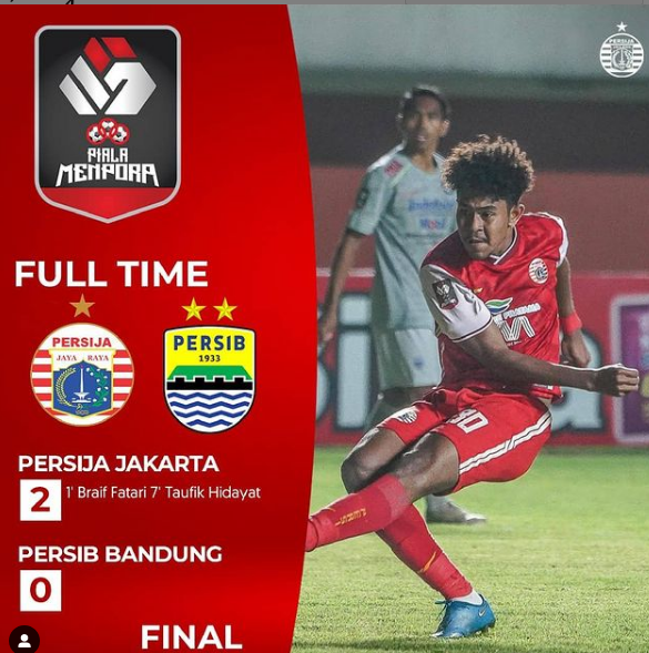 Persija Unggul 2-0 dari Persib, Final Piala Menpora 2021 Leg Pertama