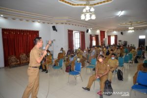 Bagian Protokol, Dokumentasi dan Komunikasi Pimpinan Daerah (Prokopimda) Kabupaten Barito Kuala menggelar Rapat Koordinasi dan Bimbingan Teknis (Rakor dan Bimtek) terkait pembentukan KIM PRODUK KOPI (Kelompok Informasi Masyarakat Bagian Protokol, Dokumentasi dan Komunikasi Pimpinan), Selass (4/5).Foto:Antaranews Kalsel/Prokopimda Batola.