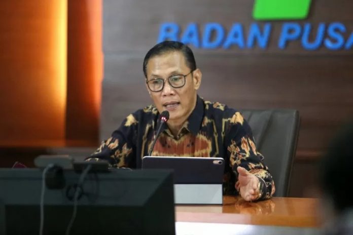 Kepala BPS Suhariyanto dalam jumpa pers virtual di Jakarta, Rabu (5/5/2021) ANTARA/HO-Humas BPS