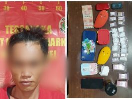 Pengedar Narkoba di Kompleks Familia Residence Banjabaru Diringkus Bersama 62,86 Gram Sabu