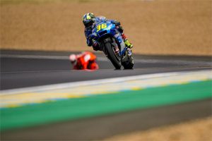 Pebalap tim Suzuki Ecstar Joan Mir di Grand Prix Prancis, Sirkuit Bugatti, Le Mans. (Ho via Suzuki Racing Corporation)