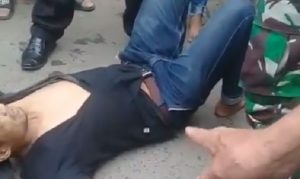 Korban perkelahian di Pasar Martapura. (IG @sekilas.info.kalimantan)