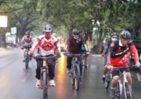 Kapolresta Kombes Rachmat Hendrawan Gowes Keliling Kota Banjarmasin