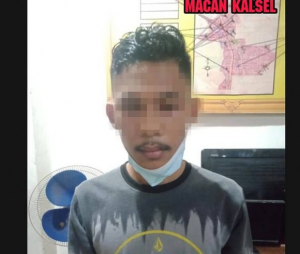 Tersangka pembunuh di Gambut. (Macan Kalsel)