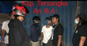 Penangkapkan tersangka penikam tiga remaja di Kafe Lapo Jalan S Parman. (IG Macan Kalsel)
