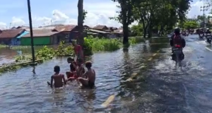 _Rob di kawasan Jalan Jafri Zamzam Banjarmasin. (IG Info Kejadian Banjarmasin)