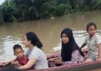 Hujan Deras, Daerah Aliran Sungai Satui Meluap