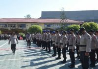 Menjelang PSU, Polda Kalsel Cek Kesiapan Pasukan Pengamanan
