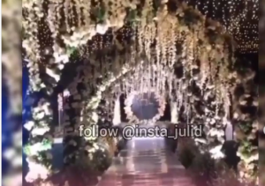 Dekorasi lamaran Lesty Kejora dan Rizky Billar. (IG Insta Julid)