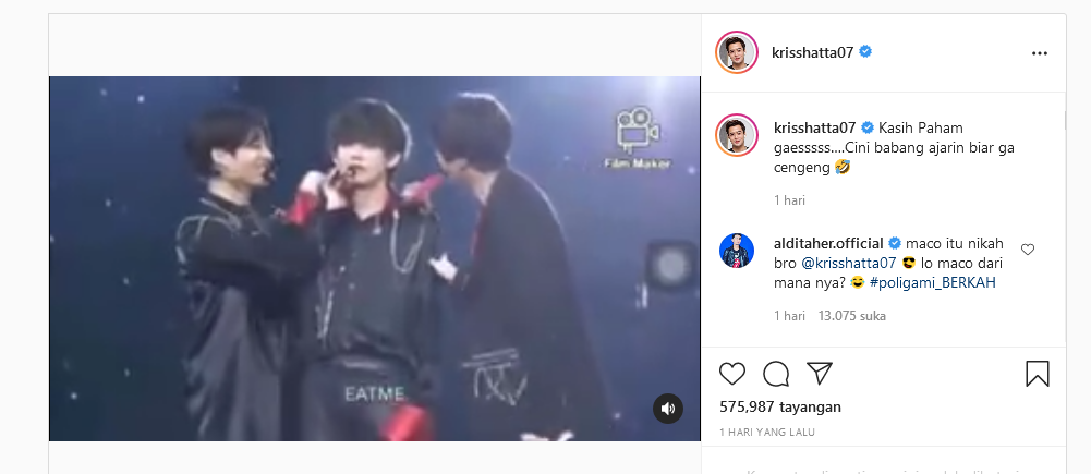 Penggemar BTS "Serang" Instagram Kris Hatta, Ternyata Ini Penyebabnya
