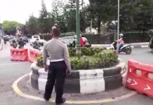 Demo #SaveKPK, Jalan Lambung Mangkurat Menuju Gedung DPRD Kalsel Ditutup