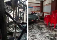 Penampakan Puing Gedung Satreskrim Polresta Banjarmasin Setelah 50 Menit Terbakar,  Tersisa Cuma Ruang Rapat