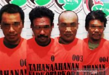 Jhon Lee Cs Beraksi, 4 Budak Sabu di Tambang Pasir Desa Murung A HST Diringkus