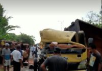 Mengerikan, Kecelakaan Maut Truk vs Truk di Basarang, Sopir Tewas dengan Tangan Putus