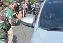 Dandim 1007/Banjarmasin Tinjau Posko Pelaksanaan PPKM Level 4 di Km 6