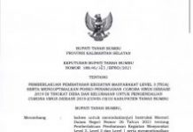 Tanah Bumbu PPKM Level III, Berikut Beberapa Pengaturannya