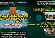 Saksikan Siaran Live Streaming Ragam Pesona Budaya Banjar 2021 "Nada Berirama" di Kanal YouTube Taman Budaya Kalsel, ini Link-nya