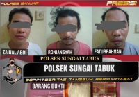 Gagalkan Peredaran Shabu di Sungai Lulut, Polsek Sungai Tabuk Tangkap Tiga Orang Terduga Pengedar