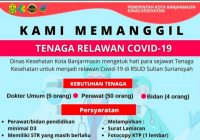 Terjadi Lonjakan Kasus Covid di Banjarmasin, RSUD Sultan Suriansyah Butuhkan Tenaga Relawan