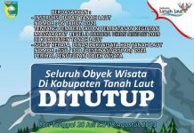 Dukung PPKM Level III, Pemkab Tanah Laut Tutup Sementara Semua Tempat Wisata