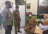 Pastikan Vaksinasi Tahap Dua di Kecamatan Muara Uya Tabalong Lancar, Polsek Jajaran Lakukan Pengamanan