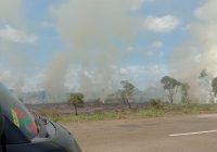 Kebakaran Lahan di Guntung Manggis Ujung Dekat Danau Cermin Banjarbaru