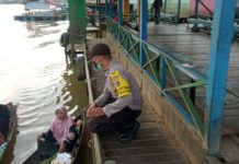 Polsek Sungai Tabuk Rutin Patroli ke Pasar Terapung Lok Baintan, Ini Tujuannya