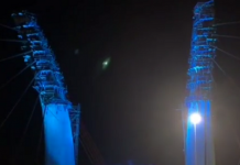 Keren! Lampu Warna-warni Jembatan Alalak 1 Kayutangi Ujung, Begini Penampakannya