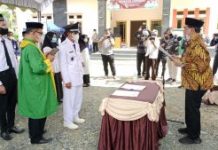 Bupati Lantik Pjs Kepala Desa Hasil Pemekaran di Kecamatan Satui