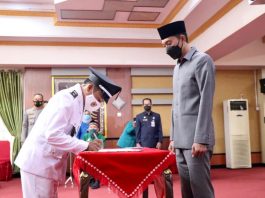 H Saidi Mansyur Lantik PAW Pambakal Lumpangi, Begini Harapannya