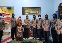 Polwan Polda Kalsel Anjangsana ke Purnawirawan, Sambut Hari Jadi