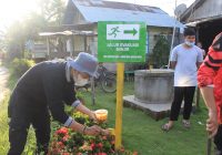 Mahasiswa FISIP ULM KKN di Desa Sungai Raya, Petakan Daerah Rawan Bencana