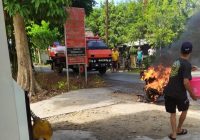 Kendaraan Roda 2 Terbakar di Jambu Hilir, Kandangan, HSS, Belum Diketahui Pemiliknya