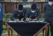 Tampil Perdana di Gedung DPRD Pascadilantik, Paman Birin Teken Nota Kesepakatan dengan Ketua Dewan