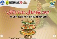 Link Live Streaming Festival Sahang 2021 "Jalur Rempah Banjarmasin" oleh Dinas Kebudayaan dan Pariwisata Kota Banjarmasin