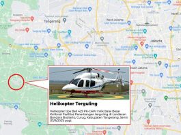 Helikopter Terguling di Bandara Budiarto, Tangerang, Banten, Pihak Berwenang Lakukan Investigasi