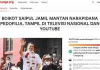 Beredar Petisi Online Boikot Saipul Jamil dari Panggung Hiburan Tanah Air